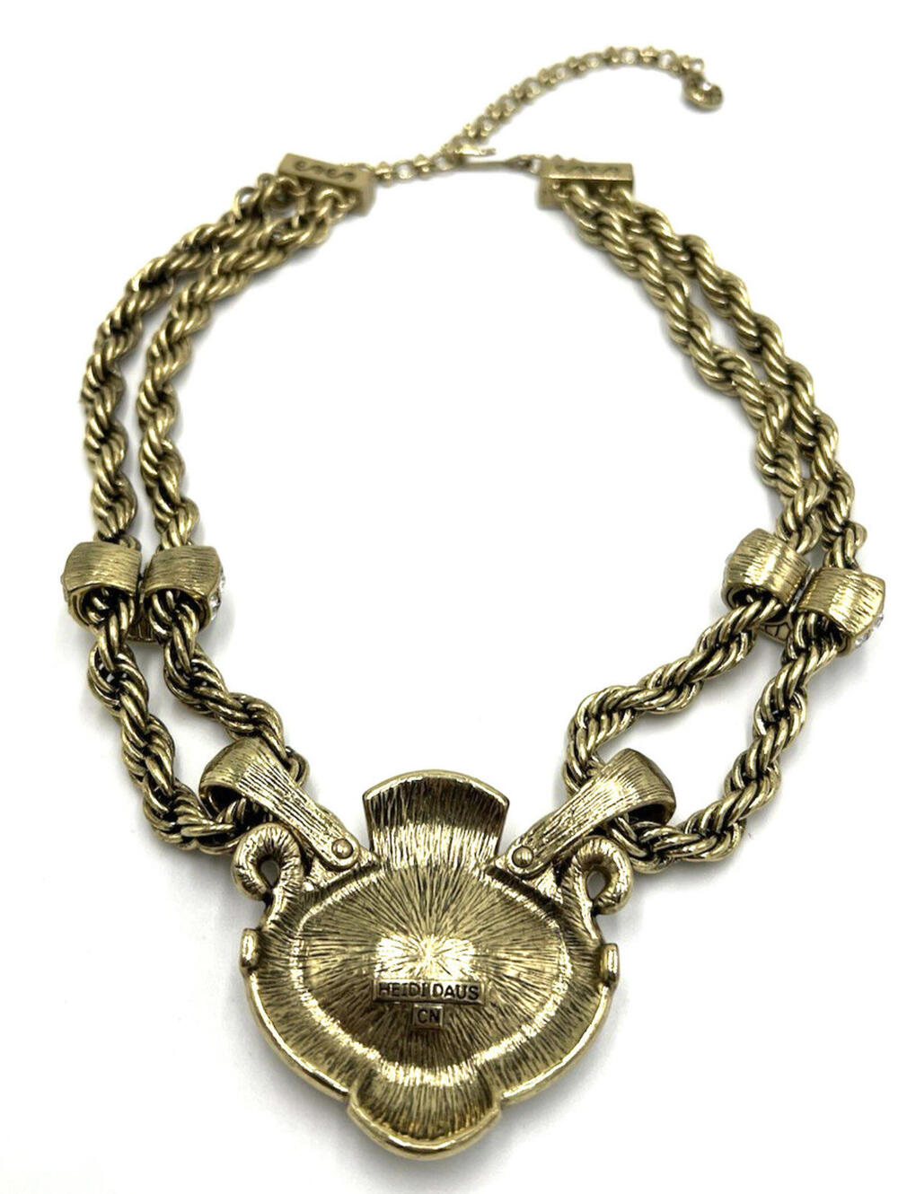 Heidi Daus Chain of Event Clear Large Crystal Chain Necklace - Picture 6 of 9